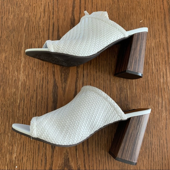 Design Lab Lord&Taylor 4inch Block Heel Woven Mules Size 10 - Picture 11 of 16